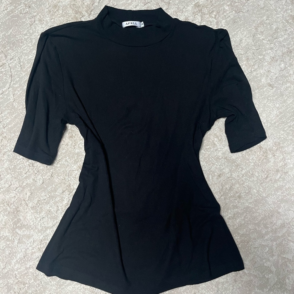 Black Mockneck Tee